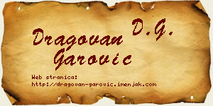 Dragovan Garović vizit kartica